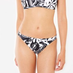 Dół kostiumu kąpielowego surfingowego damski Olaian Aly Bermeo. Czarne bikini OLAIAN, bez wzorów, z elastanu. Za 54.99 zł.