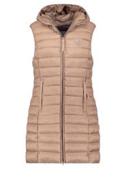 ANAPURNA Kamizelka pikowana "Vakitalana Long" w kolorze beżowym rozmiar: S. Brązowe kamizelki damskie ANAPURNA, s, bez wzorów, bez kaptura. Za 135.17 zł.