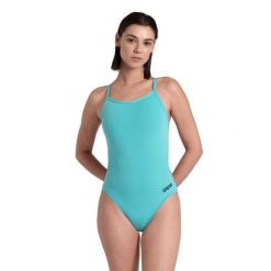 Strój kąpielowy damski jednoczęściowy pływacki na basen Arena Team. Niebieskie stroje jednoczęściowe Arena, bez wzorów. Za 169.90 zł.