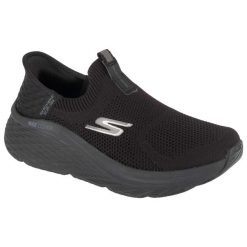 Buty do biegania damskie, Slip-Ins Max Cushioning Elite 2.0. Czarne obuwie sportowe damskie Skechers, bez zapięcia, do biegania. Za 459.99 zł.