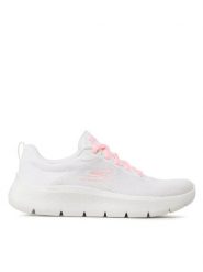 Skechers Sneakersy Go Walk Flex - Alani 124952/WPK Biały. Białe obuwie sportowe damskie Skechers, z materiału, bez zapięcia. Za 229.99 zł.