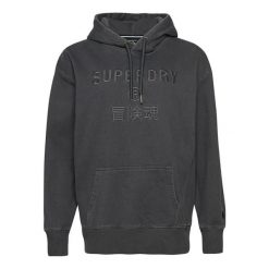 Bluza sportowa damska Superdry Code CL Garment Dye Os Hood. Szare bluzy damskie Superdry, l, bez wzorów, z bawełny, bez kaptura. Za 189.49 zł.