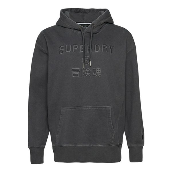 Bluza sportowa damska Superdry Code CL Garment Dye Os Hood. Szare bluzy damskie Superdry, l, bez wzorów, z bawełny, bez kaptura. Za 195.36 zł.