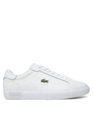 Lacoste Sneakersy Powercourt 7-49SFA0086 Biały. Białe obuwie sportowe damskie Lacoste, ze skóry, bez zapięcia. W wyprzedaży za 359.99 zł.