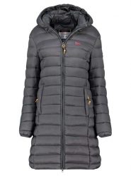 Geographical Norway Płaszcz pikowany "Atikolor" w kolorze ciemnoszarym rozmiar: M. Czarne płaszcze damskie Geographical Norway, m, bez wzorów, bez kaptura. Za 146.45 zł.