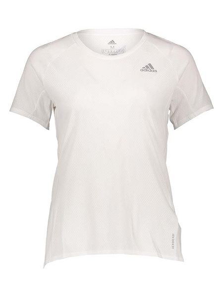 Adidas Koszulka sportowa w kolorze białym rozmiar: XS. Białe koszulki sportowe damskie Adidas, xs, bez wzorów, z materiału, bez ramiączek, outdoorowe. Za 87.61 zł.