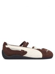Puma Baleriny Speedcat Ballet Sd Jr 406132 Brązowy. Brązowe baleriny dziewczęce Puma, bez wzorów, ze skóry, bez obcasa, bez zapięcia. Za 329.99 zł.