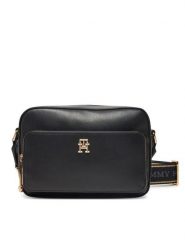 Tommy Hilfiger Torebka Th Joy Camera Bag AW0AW16812 Czarny. Czarne listonoszki damskie Tommy Hilfiger, bez wzorów, ze skóry, bez dodatków. Za 239.99 zł.