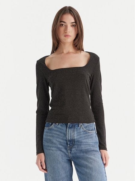 Vero Moda Bluzka Kanva 10336088 Czarny Regular Fit. Czarne bluzki damskie Vero Moda, s, bez wzorów, z syntetyku, bez kołnierzyka, bez ramiączek. Za 99.99 zł.