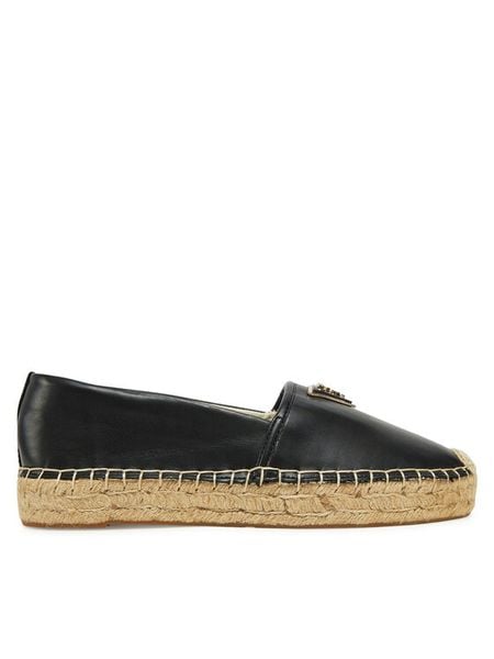 Guess Espadryle FLJLND LEA14 Czarny. Czarne espadryle damskie Guess, z aplikacjami, ze skóry, bez obcasa. Za 259.99 zł.