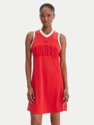 Adidas Sukienka codzienna Stadium KC4998 Czerwony Slim Fit. Czerwone sukienki damskie Adidas, bez wzorów, z syntetyku, bez ramiączek. Za 219.99 zł.