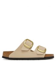 Birkenstock Klapki Arizona Big Buckle 1031429 Beżowy. Brązowe klapki damskie Birkenstock, bez wzorów, z syntetyku, bez obcasa, bez zapięcia. Za 539.99 zł.