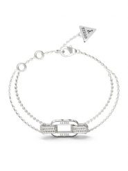 Guess Bransoletka JUBB04 581JW Srebrny. Szare bransoletki damskie Guess, metalowe. Za 239.99 zł.