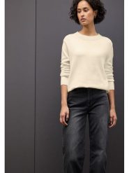 Cecil Sweter w kolorze kremowym rozmiar: 40. Brązowe swetry klasyczne damskie Cecil, bez kołnierzyka. Za 166.10 zł.