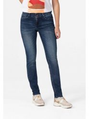 Timezone Dżinsy "Enya" - Slim fit - w kolorze granatowym rozmiar: W33/L30. Niebieskie jeansy damskie Timezone. Za 140.53 zł.
