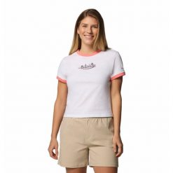 Columbia Koszulka Rolling Bend 2120001100. Białe koszulki damskie Columbia, xl, bez wzorów, bez kołnierzyka, bez ramiączek. Za 82.99 zł.