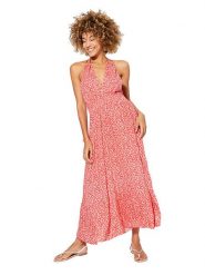 Ipanima Sukienka w kolorze koralowym rozmiar: 34-40. Czerwone sukienki damskie Ipanima, bez wzorów, z wiskozy, bez ramiączek. Za 100.99 zł.