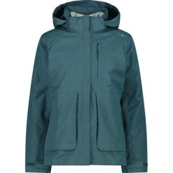 Kurtka puchowa z odpinanym kapturem dla kobiet CMP. Zielone kurtki damskie CMP, bez wzorów, z puchu. Za 670.60 zł.