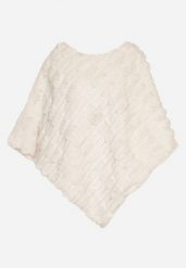 Jasnobeżowe Ponczo Ozdobione Tłoczeniem Dairis. Brązowe swetry klasyczne damskie Born2be, uniwersalny, z jeansu, bez kołnierzyka. Za 159.99 zł.