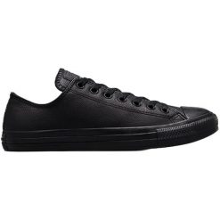 Trampki Converse Chuck Taylor Ox Leather, Dla obu płci. Czarne trampki damskie Converse, bez wzorów, ze skóry, bez zapięcia. Za 490.00 zł.