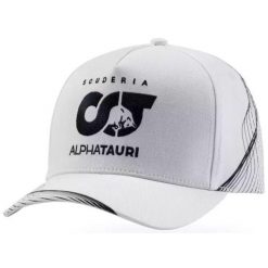 Czapka Alpha Tauri F1 z logo — biała, bawełna, One Size. Białe czapki damskie Taurus, bez wzorów, z bawełny. Za 195.99 zł.