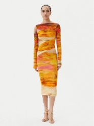 PINKO Sukienka koktajlowa Beggin Abito 104838 A2G1 Kolorowy Slim Fit. Sukienki damskie Pinko, bez wzorów, z syntetyku, wizytowe, bez ramiączek. Za 989.99 zł.