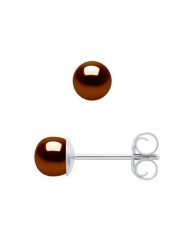 Mitzuko Srebrne kolczyki-wkrętki z perłami rozmiar: onesize. Szare kolczyki damskie Mitzuko, z perłą, srebrne. Za 113.99 zł.