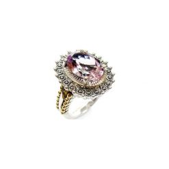 PRIMADONNA Srebrny pierścionek wielki różowy ametyst koktajlowy 6,6 ct. Czerwone pierścionki damskie Braccatta, z ametystem, srebrne. W wyprzedaży za 649.00 zł.