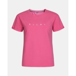 Damska bawełniana koszulka Kilpi PROLIX-W. Czerwone koszulki damskie Kilpi, bez wzorów, z bawełny, bez kołnierzyka, bez ramiączek. Za 125.12 zł.