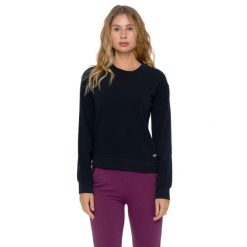 Bluza zimowa Leone 1947 Never Without Damen z Rundhalsausschnitt. Czarne bluzy damskie LEONE 1947 APPAREL, na zimę, bez wzorów, z bawełny, bez kaptura. W wyprzedaży za 120.78 zł.