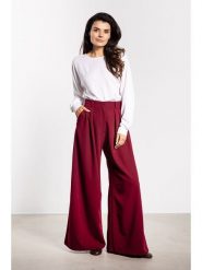 Awama Spodnie w kolorze czerwonym rozmiar: L. Czerwone spodnie materiałowe damskie Awama, bez wzorów, z materiału. Za 154.99 zł.