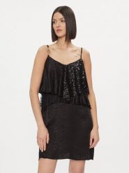 Liu Jo Sukienka koktajlowa CA4209 T3846 Czarny Regular Fit. Czarne sukienki damskie Liu Jo, bez wzorów, z wiskozy, wizytowe, bez ramiączek. Za 589.99 zł.