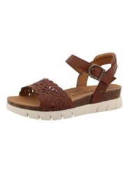 MUSTANG SHOES Sandały "Hendrike" w kolorze brązowym rozmiar: 36. Brązowe sandały damskie MUSTANG SHOES, bez wzorów, z otwartym noskiem, bez obcasa, bez zapięcia. Za 144.92 zł.
