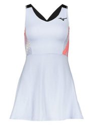 Mizuno Sukienka funkcyjna "Heather" w kolorze biało-pomarańczowo-beżowym rozmiar: L. Białe sukienki damskie Mizuno, bez wzorów, sportowe, bez ramiączek. Za 122.67 zł.