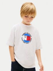 Tommy Hilfiger T-Shirt Smiley Flag KB0KB10269 Szary Regular Fit. Szare t-shirty i koszulki chłopięce Tommy Hilfiger, bez wzorów, z bawełny, bez kołnierzyka, bez ramiączek. Za 129.99 zł.