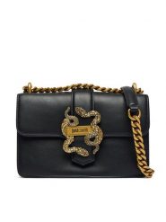 Just Cavalli Torebka Iconic Snakes 81RA4BAF ZSA89 Czarny. Czarne torebki klasyczne damskie Just Cavalli, ze skóry, bez dodatków. Za 819.99 zł.