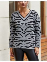 Milan Kiss Sweter w kolorze szarym rozmiar: M. Szare swetry klasyczne damskie Milan Kiss, m, bez kołnierzyka. Za 128.85 zł.