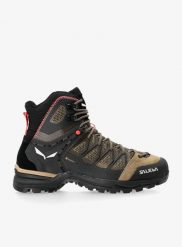 Buty trekkingowe damskie Salewa Mountain Trainer Lite Mid GTX. Brązowe obuwie trekkingowe damskie Salewa, z gore-texu, bez zapięcia. Za 815.25 zł.