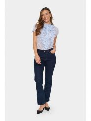 SAINT TROPEZ Bluzka w kolorze błękitnym rozmiar: L. Niebieskie bluzki damskie Saint Tropez, l, bez wzorów, bez kołnierzyka, bez ramiączek. Za 113.95 zł.