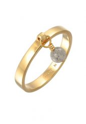 Elli PREMIUM Damski pierścionek wisiorek perła z labradorytem z pozłacanego srebra próby 925 Sterling Silver Pierścionki 1 ct. Szare pierścionki damskie Elli PREMIUM, z labradorytem, pozłacane. Za 328.99 zł.