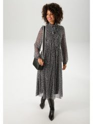 Aniston Sukienka w kolorze szaro-czarnym rozmiar: 40. Czarne sukienki damskie Aniston, bez wzorów, bez ramiączek. Za 95.99 zł.
