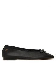 Tommy Hilfiger Baleriny Soft Leather FW0FW08355 Czarny. Czarne balerinki damskie Tommy Hilfiger, bez wzorów, ze skóry. Za 239.99 zł.