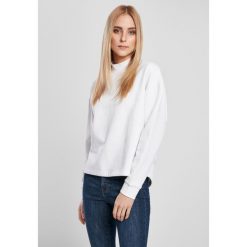 Bluza damska Urban Classics oversized high neck crew (grandes tailles). Białe bluzy damskie Urban Classics, bez wzorów, bez kaptura. Za 214.00 zł.