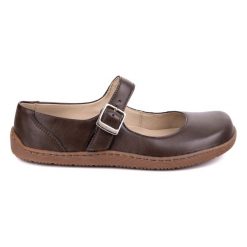 Baleriny barefoot damskie Olivier 1286 – skórzane buty z klamerką brązowe. Brązowe balerinki damskie bez wzorów, ze skóry. Za 484.00 zł.