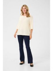 Cream Sweter "Blu" w kolorze kremowym rozmiar: XXL. Brązowe swetry klasyczne damskie Cream, xxl, z wełny, bez kołnierzyka. Za 122.96 zł.