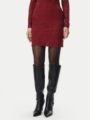 Guess Spódnica mini W6BD59 K7909 Bordowy Regular Fit. Czerwone spódnice damskie Guess, m, z aplikacjami, mini. Za 344.99 zł.