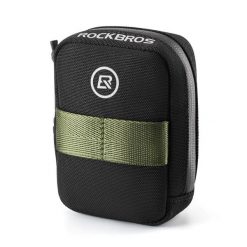 Mini torba podsiodłowa Rockbros z uchwytem na naboje CO2 - czarno-zielona. Czarne torebki klasyczne damskie ROCKBROS, bez dodatków. Za 43.99 zł.