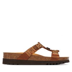 Klapki Scholl. Brązowe klapki damskie Scholl, bez wzorów, bez obcasa, bez zapięcia. Za 319.99 zł.