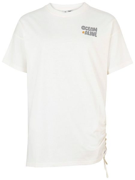 O'Neill Koszulka "Stream" w kolorze białym rozmiar: S. Białe bluzki damskie O'Neill, s, bez wzorów, z bawełny, bez kołnierzyka, bez ramiączek. Za 56.79 zł.