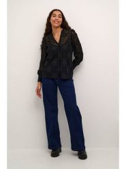 CULTURE Bluzka w kolorze czarnym rozmiar: XS. Czarne bluzki damskie Culture, xs, bez wzorów, z koronki, bez kołnierzyka, bez ramiączek. Za 126.99 zł.